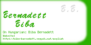 bernadett biba business card